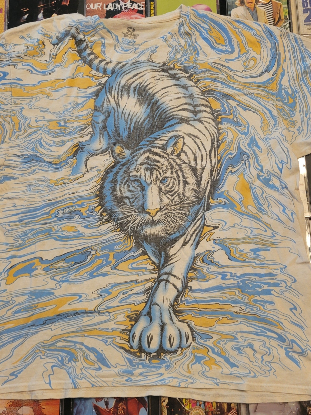 Liquid Blue Tiger AOP Shirt
